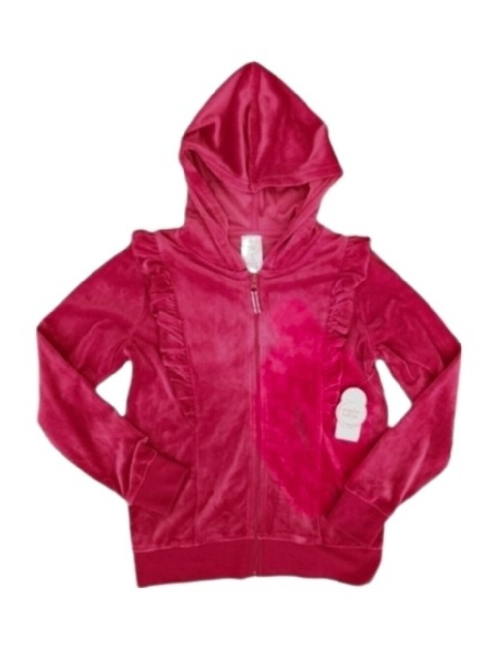 Wonder Nation Velour Jacket Burgundy Girls Size M